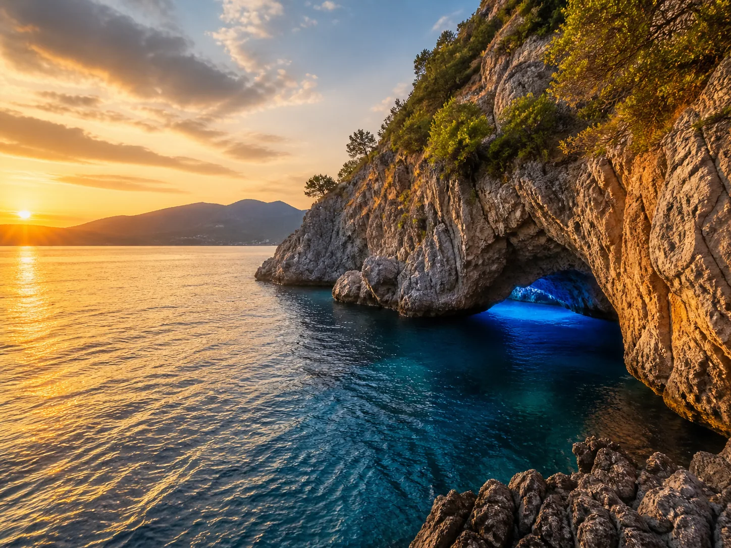 Blue Cave Golden Hour Tour